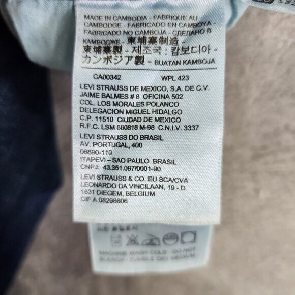 Men's LEVI'S 711 Blue Denim Jeans Skinny Dark Wash Mid Rise Size 31 - Picture 7 of 15